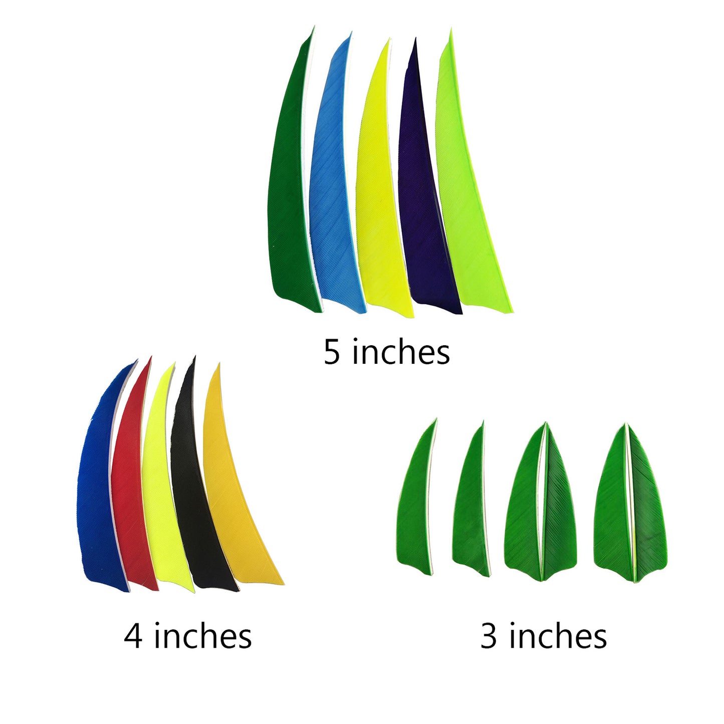 50PCS 3"4"5" Archery Arrow Feather Natural Fletching Turkey Fletches Bow Arrow