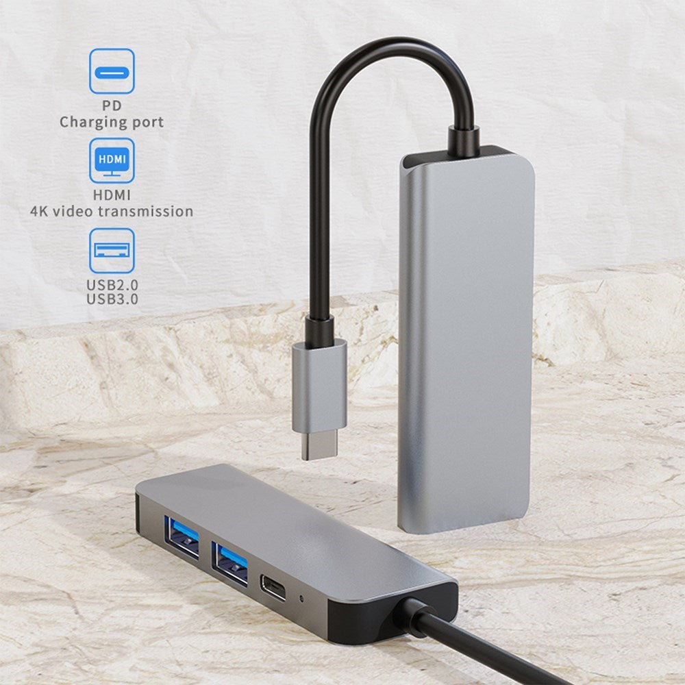 4in1 USB-C Type C HD Output 4K HD USB3.0 HUB Adapter for MacBook Pro iPad Pro