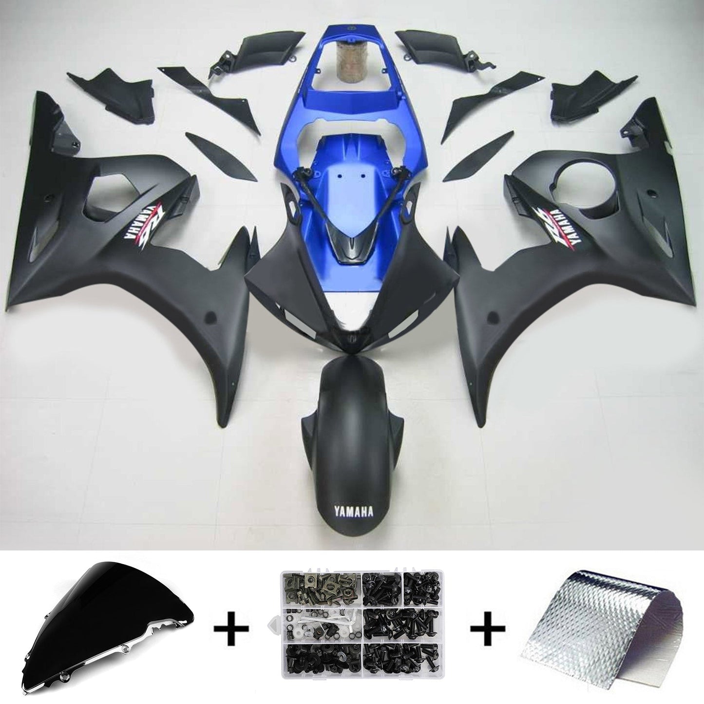 2003-2004 Yamaha YZF 600 R6 2006-2009 R6S Amotopart Injection Fairing Kit Bodywork Plastic ABS #118