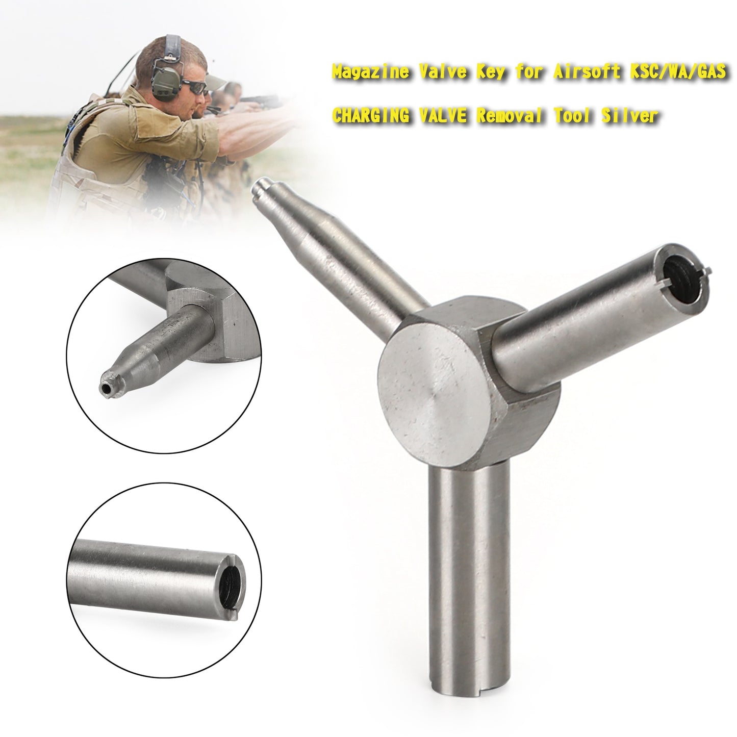 Airsoft KSC/WA/GAS CHARGING VALVE Removal Tool Silver Magazine Valve Key