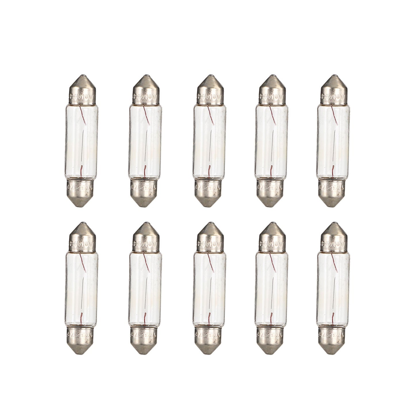 10x For NARVA 17327 Car Auxiliary Bulbs C10W 24V10W SV8.5