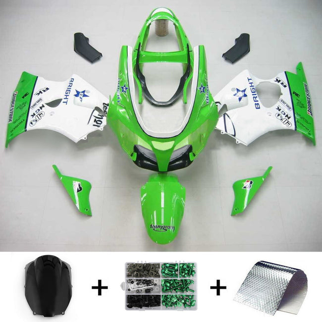 2000-2002 Kawasaki ZX6R 636 Kawasaki ZZR600 2005-2008 Amotopart Injection Fairing Kit Bodywork Plastic ABS #102