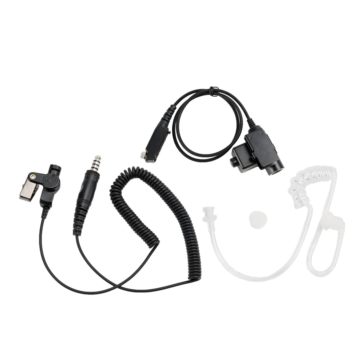 7.1-A3 Single Transparent Tube Headset 6-Pin U94 PTT For STP8040 STP8080 STP9000