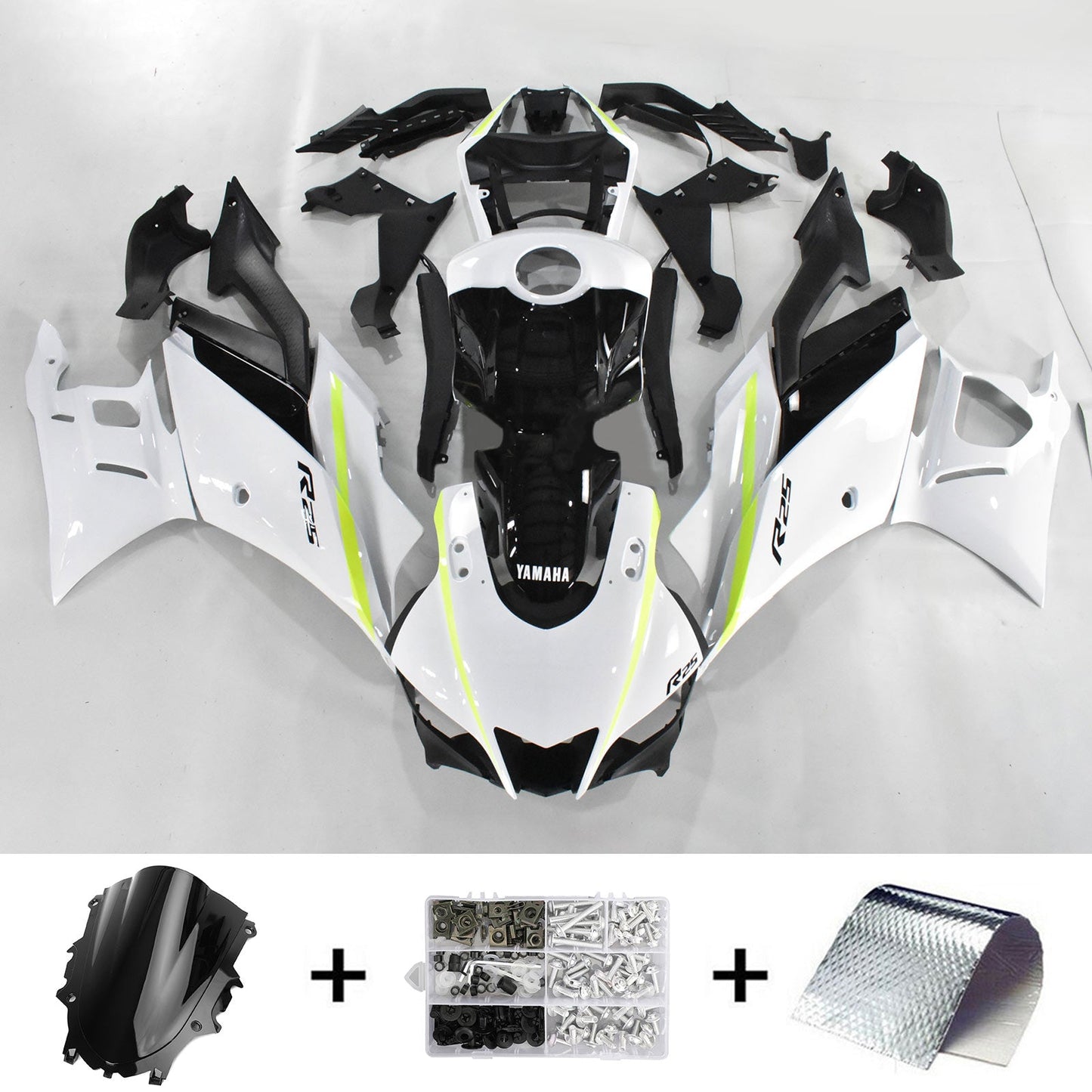 2019-2021 Yamaha YZF-R3 R25 Amotopart Injection Fairing Kit Bodywork Plastic ABS #115