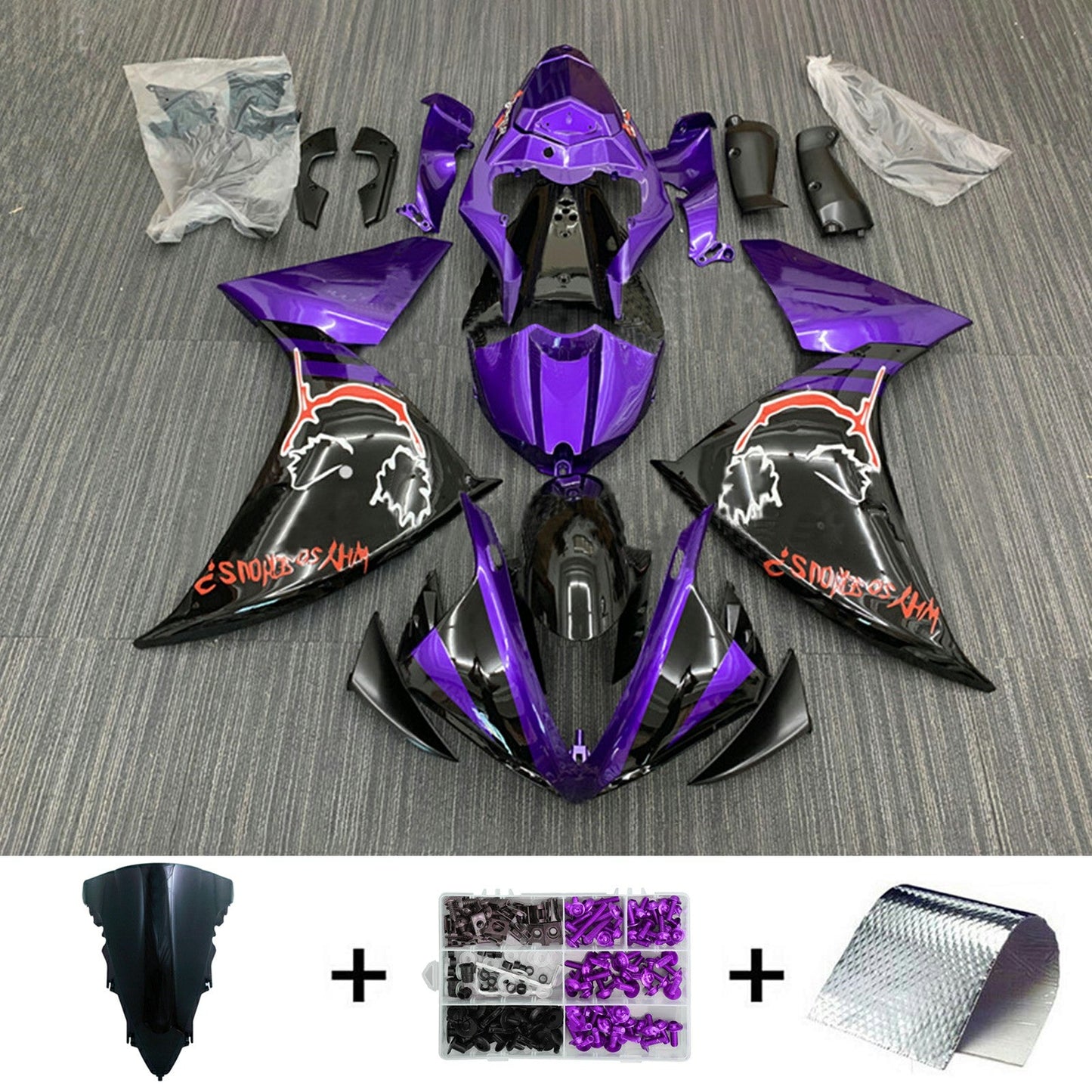 2009-2011 Yamaha YZF 1000 R1 Injection Fairing Kit Bodywork Plastic ABS#166