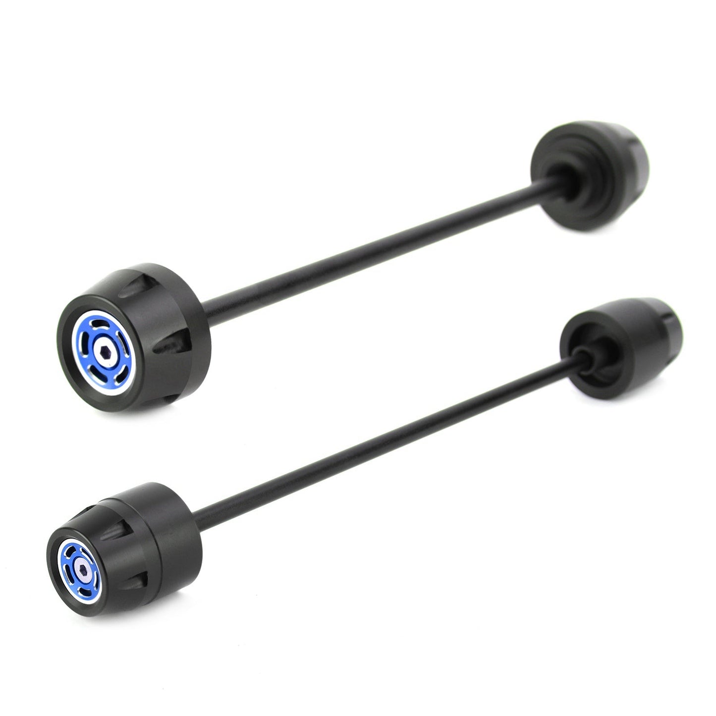 FRONT + REAR Axle Fork Wheel Slider Blue Fit for Ducati Scrambler 400 800 1100