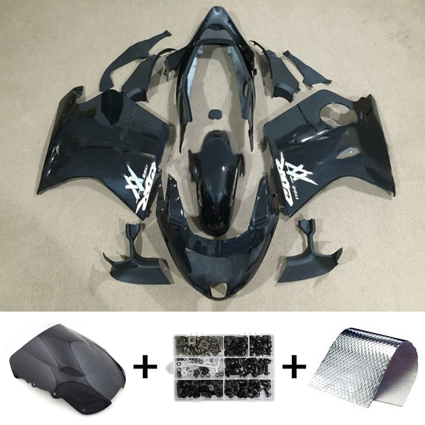 1996-2007 Honda CBR1100XX SuperBlackBird Injection Fairing Kit Bodywork ABS#134