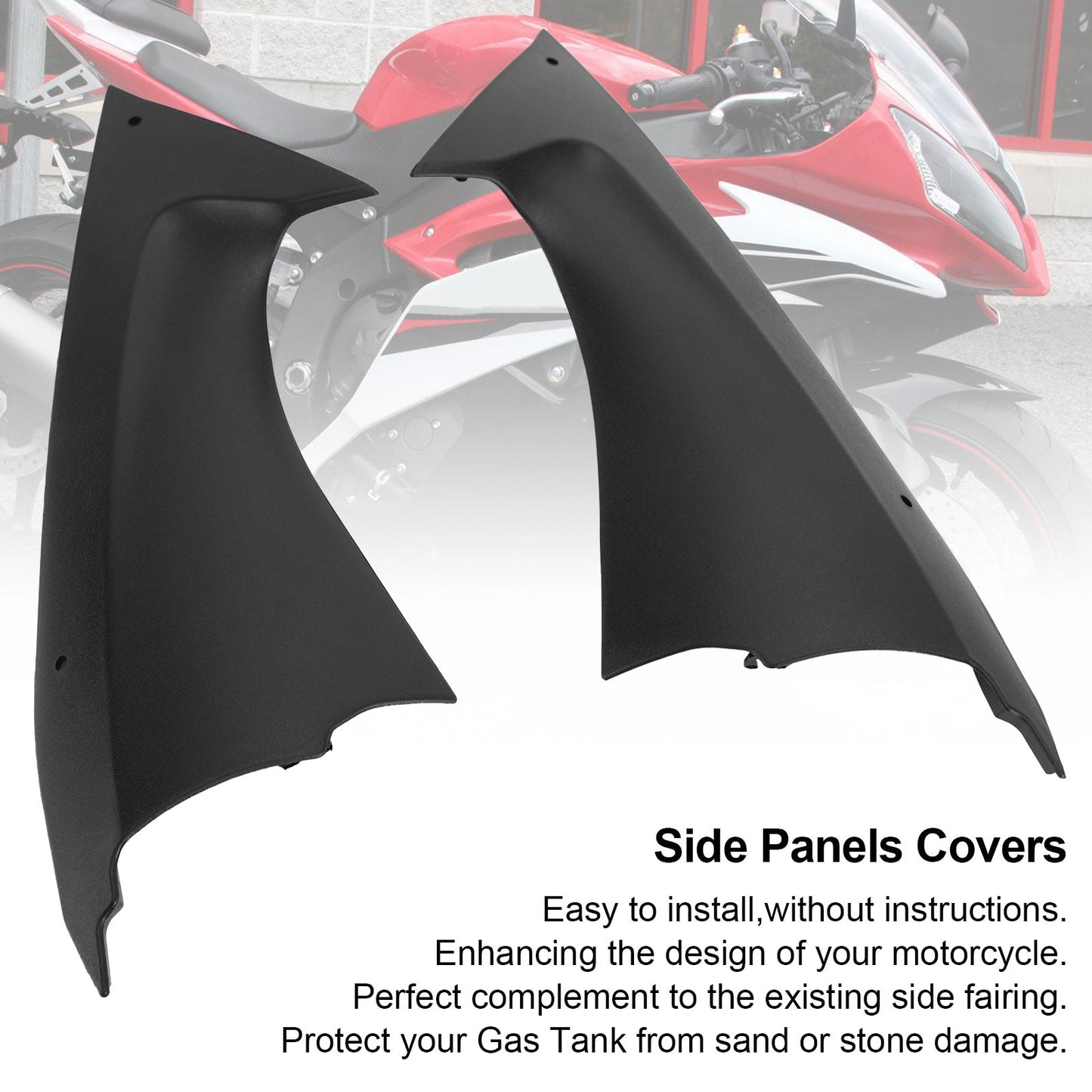 Gas Tank Side Cover Panel Trim Fairing Cowl for Yamaha YZF YZFR6 R6 2008-2014