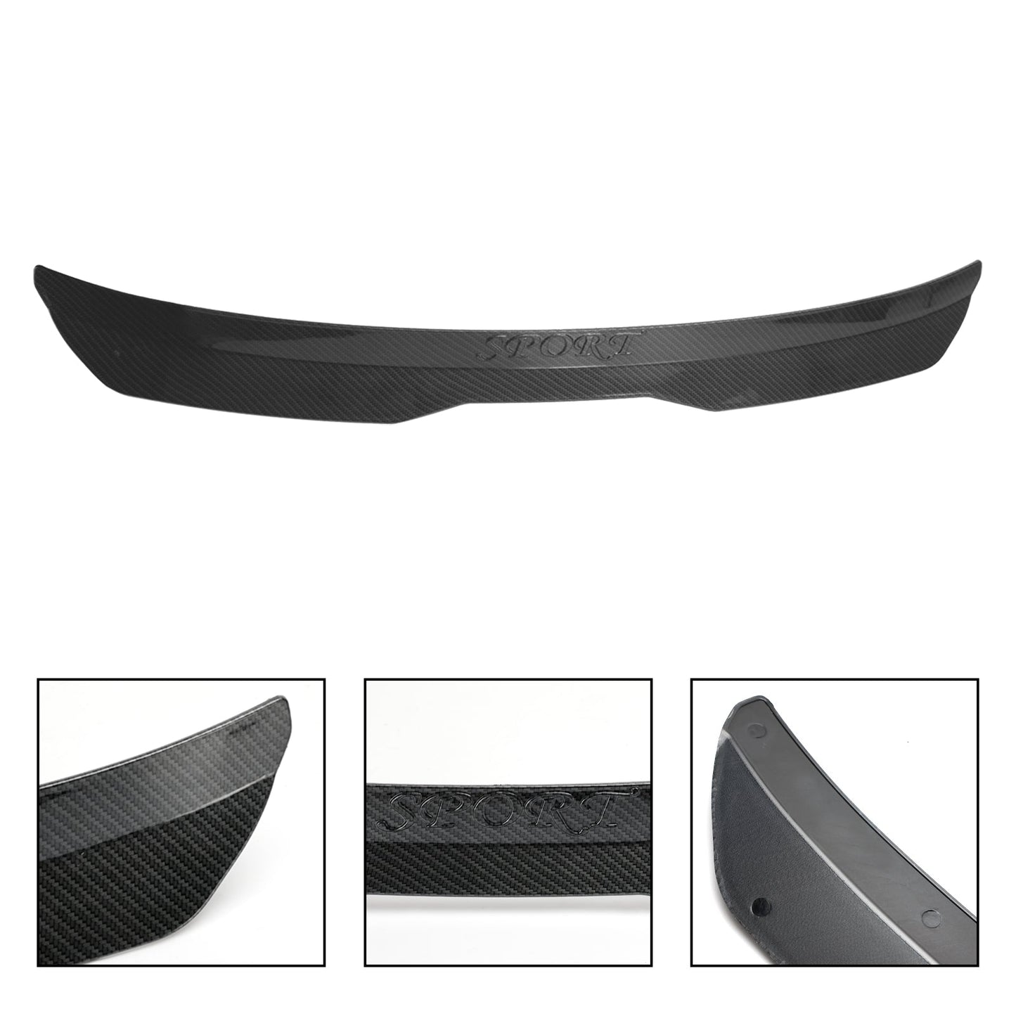 Carbon Fiber Look Car ABS Rear Spoiler Universal Modified Roof Extension Lip Fedex Express