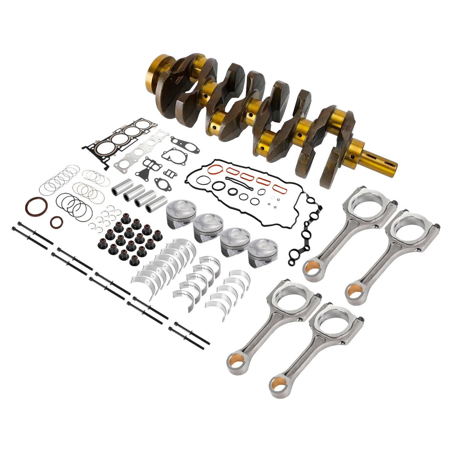 G4KJ 2.4L Engine Rebuild Kit - Crankshaft & Conrods & Pistons Gasket for Hyundai