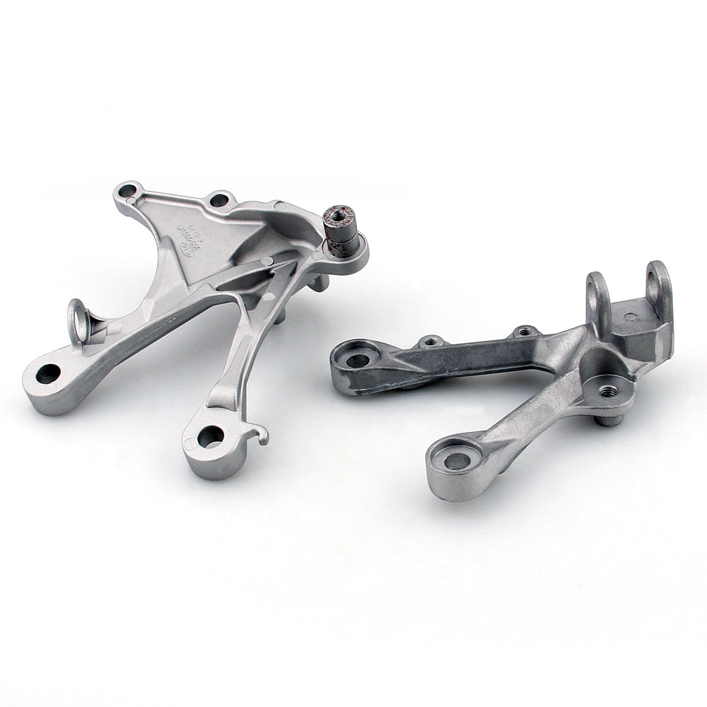 Front + Rear Foot Pegs Footrest Bracket Fit for Kawasaki ZX6R ZX636 2005-2008