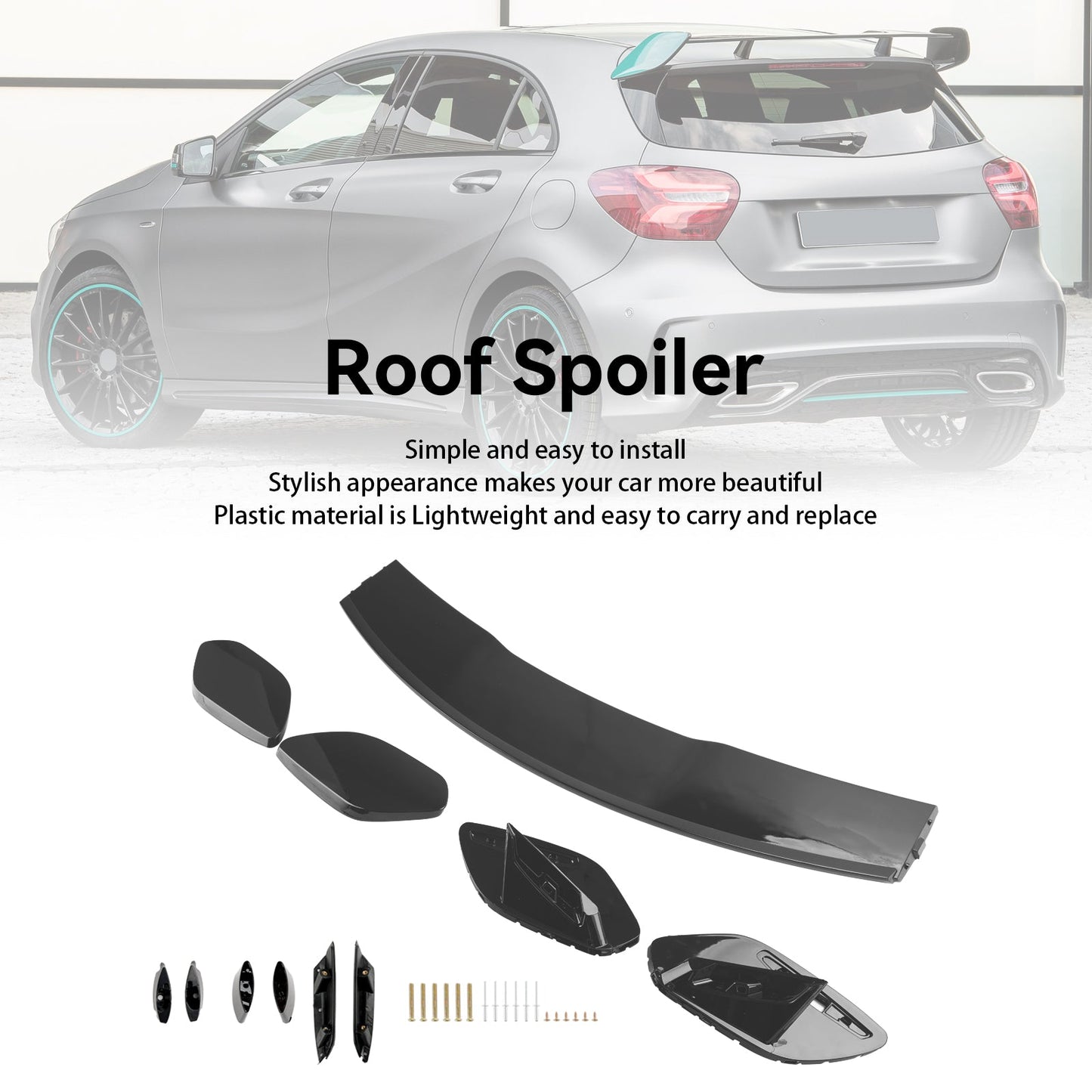 2019+ A Class W177 A35 A45 A180 A200 A220 A260 Mercedes Benz AMG Style Rear Boot Spoiler Roof