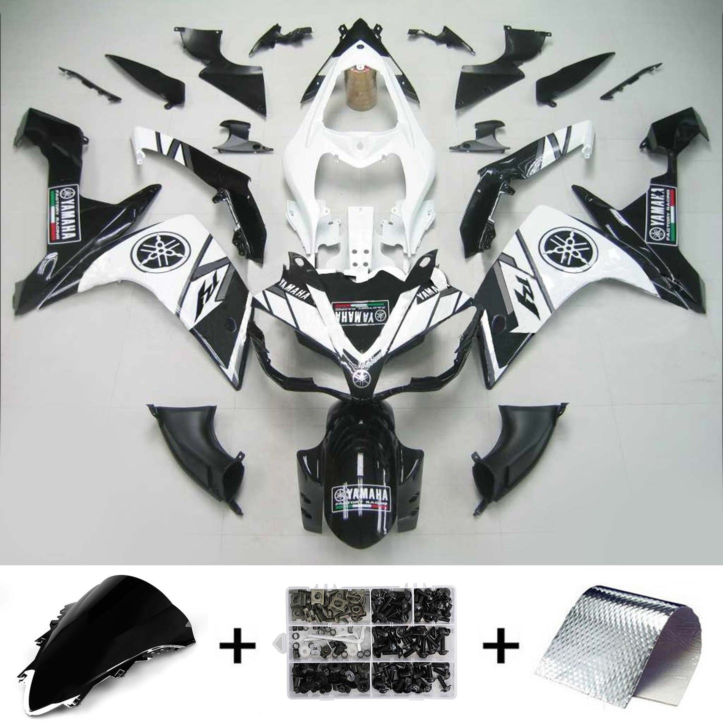 2007-2008 Yamaha YZF 1000 R1 Injection Fairing Kit Bodywork Plastic ABS #112