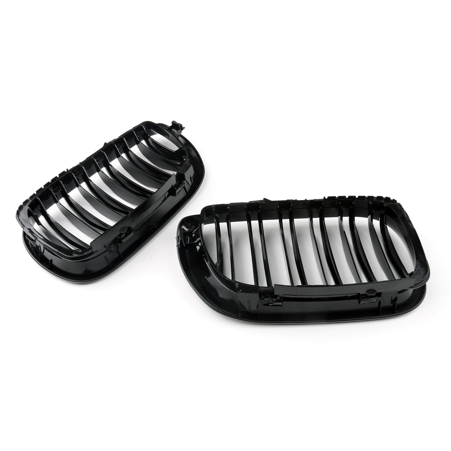 Front Gloss Blk Kidney Grills Grille Cover For BMW E46 3 Series 4Door 2002-2005