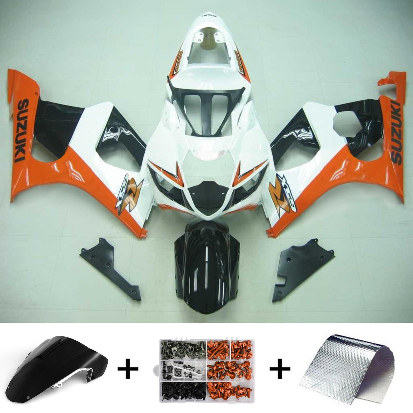 2003-2004 Suzuki GSXR1000 K3 Amotopart Injection Fairing Kit Bodywork Plastic ABS #114