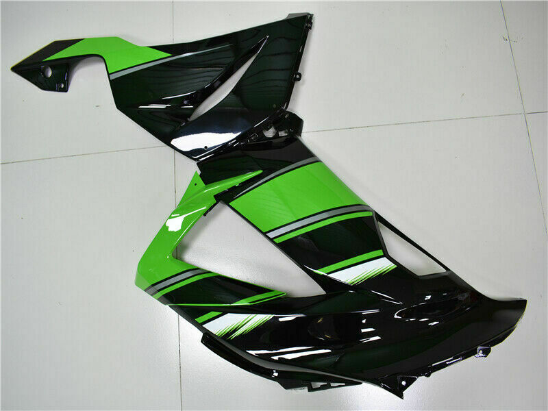 2013-2016 Kawasaki Zx6R Amotopart Fairing Injection Plastic Kit Green Kit Fit W/Bolt