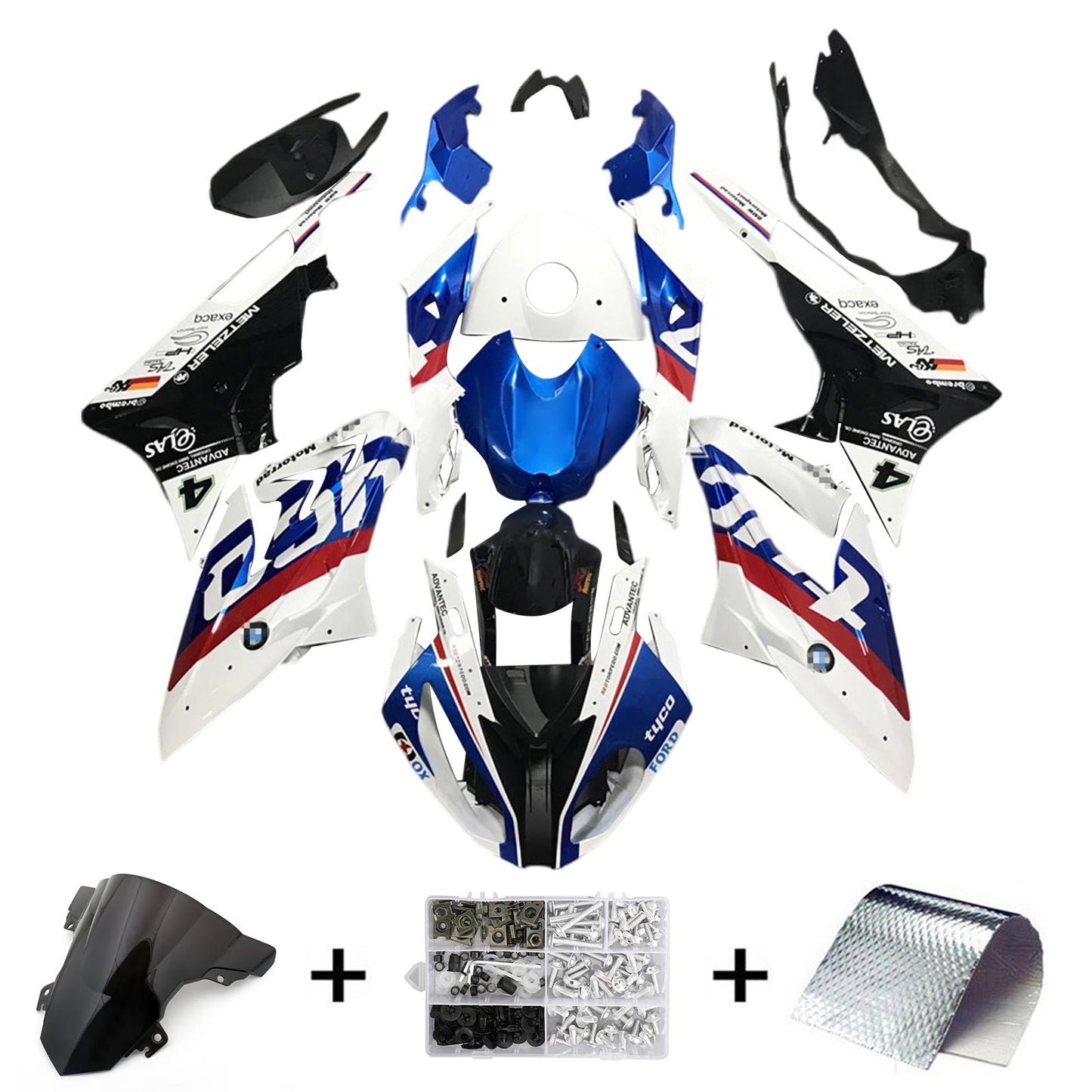 2017-2018 BMW S1000RR Fairing Kit Bodywork Plastic ABS