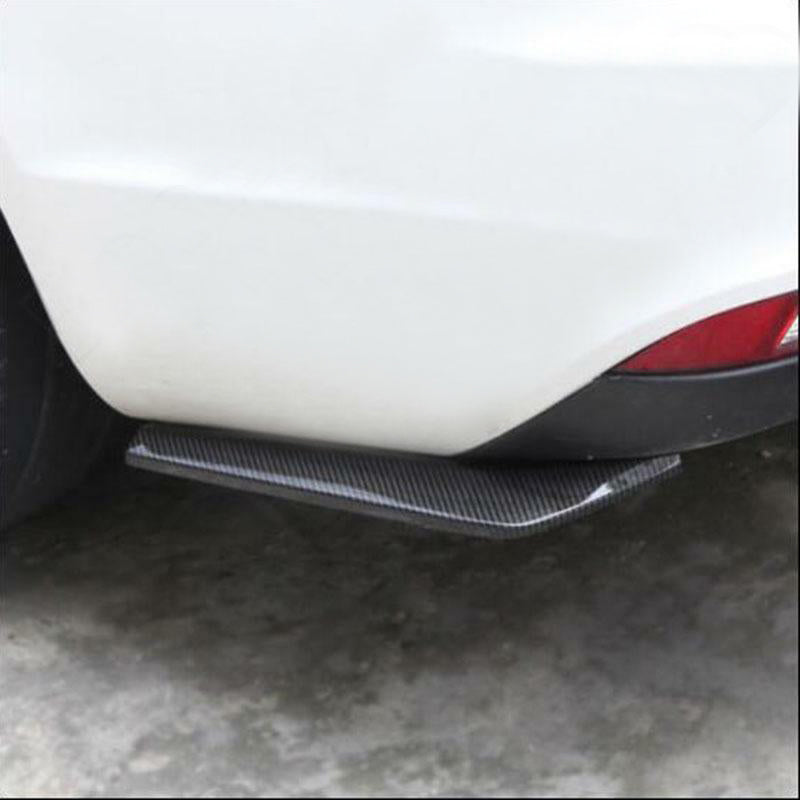 2X Car Rear Bumper Lip Diffuser Splitter Canard Protector Top Carbon Fiber Look