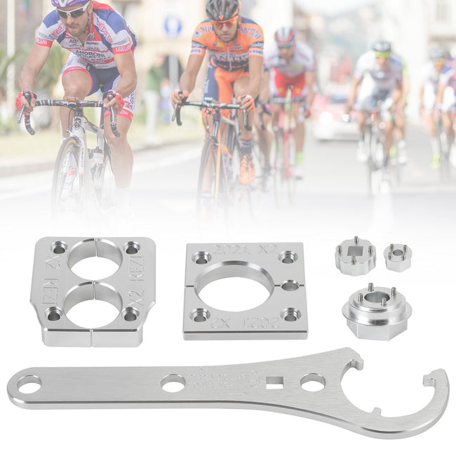 2021 Fox X2 Float Shock Rebuild Tool Kit Vise Clamp+Sealhead+4 pin Sockets