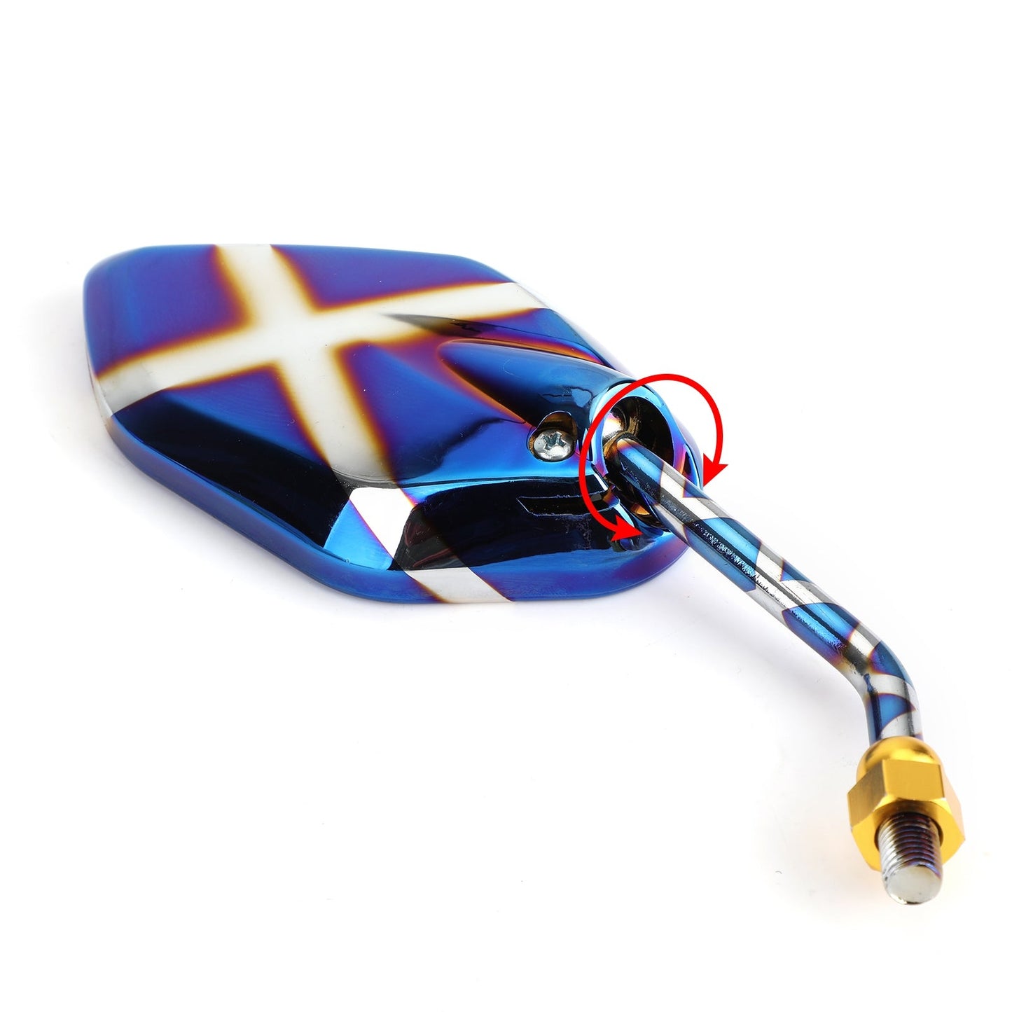 Rearview Side Mirrors 10mm M10 for Motorcycle Scooter Cruiser Chopper Sportbike