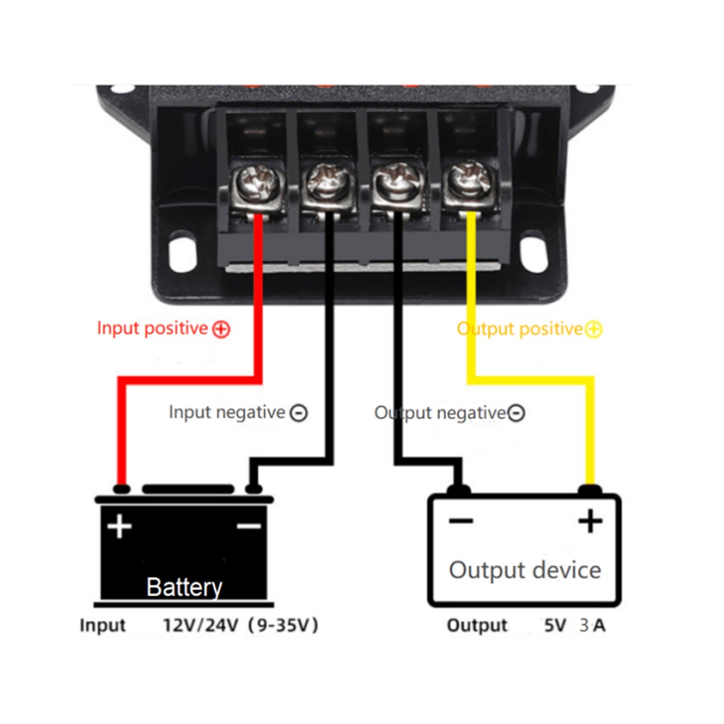 DC 12V/24V Step Down To DC 5V 3A 15W Voltage Regulator Reducer Power Converter