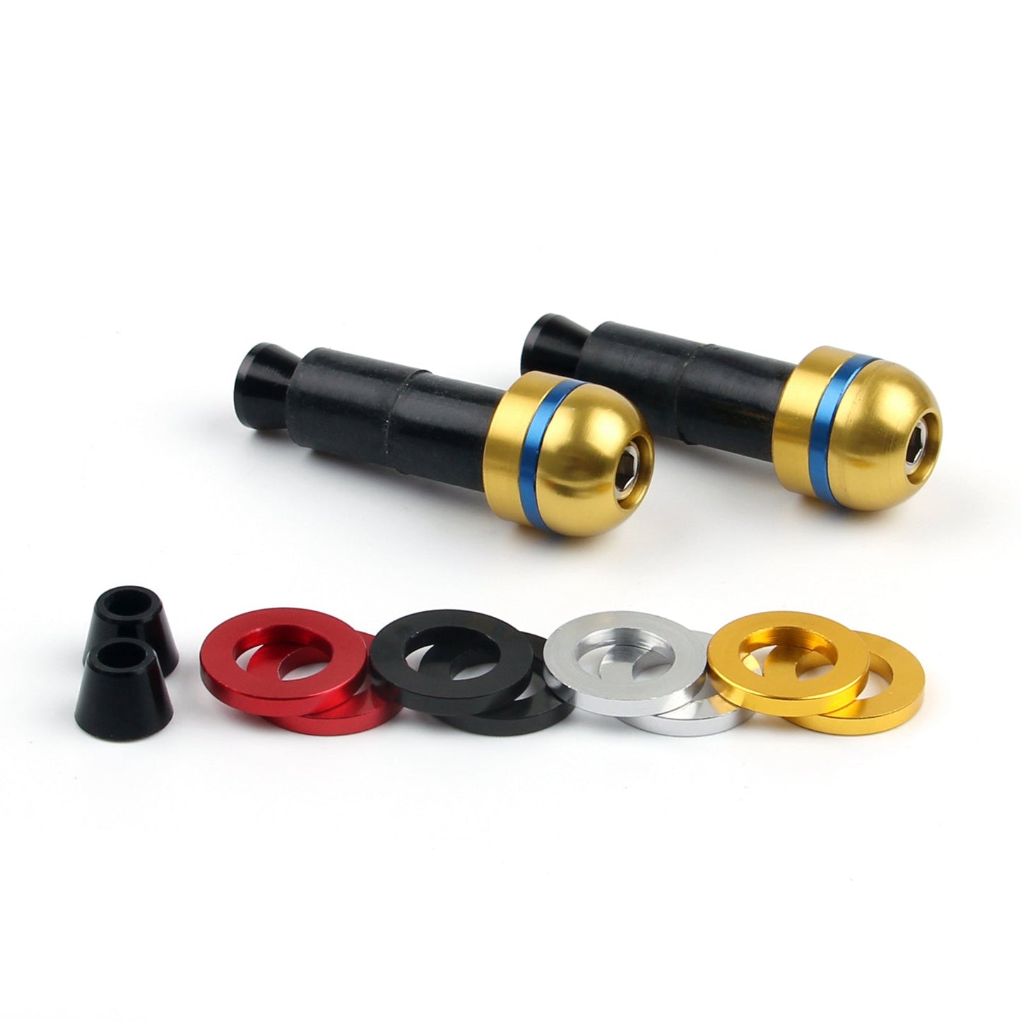 Universal Motorcycle Colorful 7/8" Handlebar End Caps Grips Bar End Black