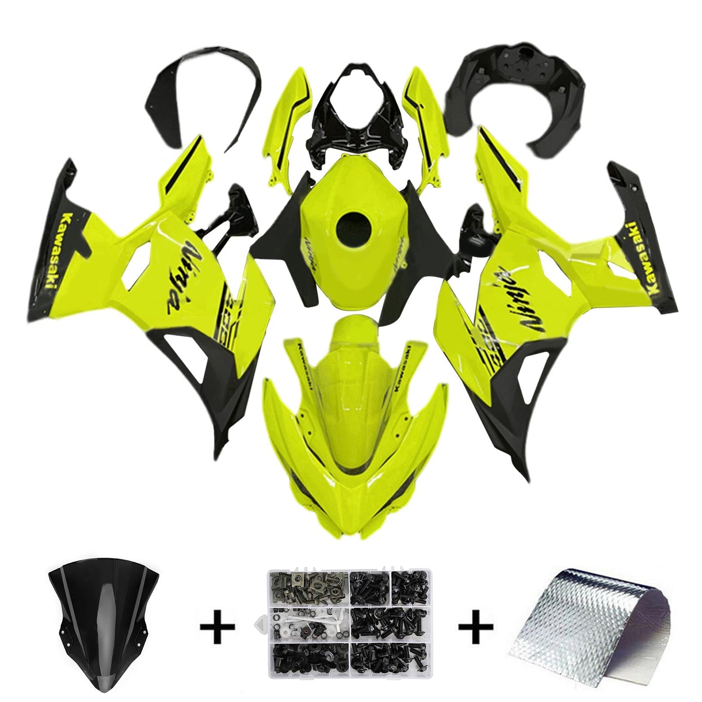 2018-2023=4 Kawasaki EX400 Ninja400 Fairing Kit Bodywork Plastic ABS