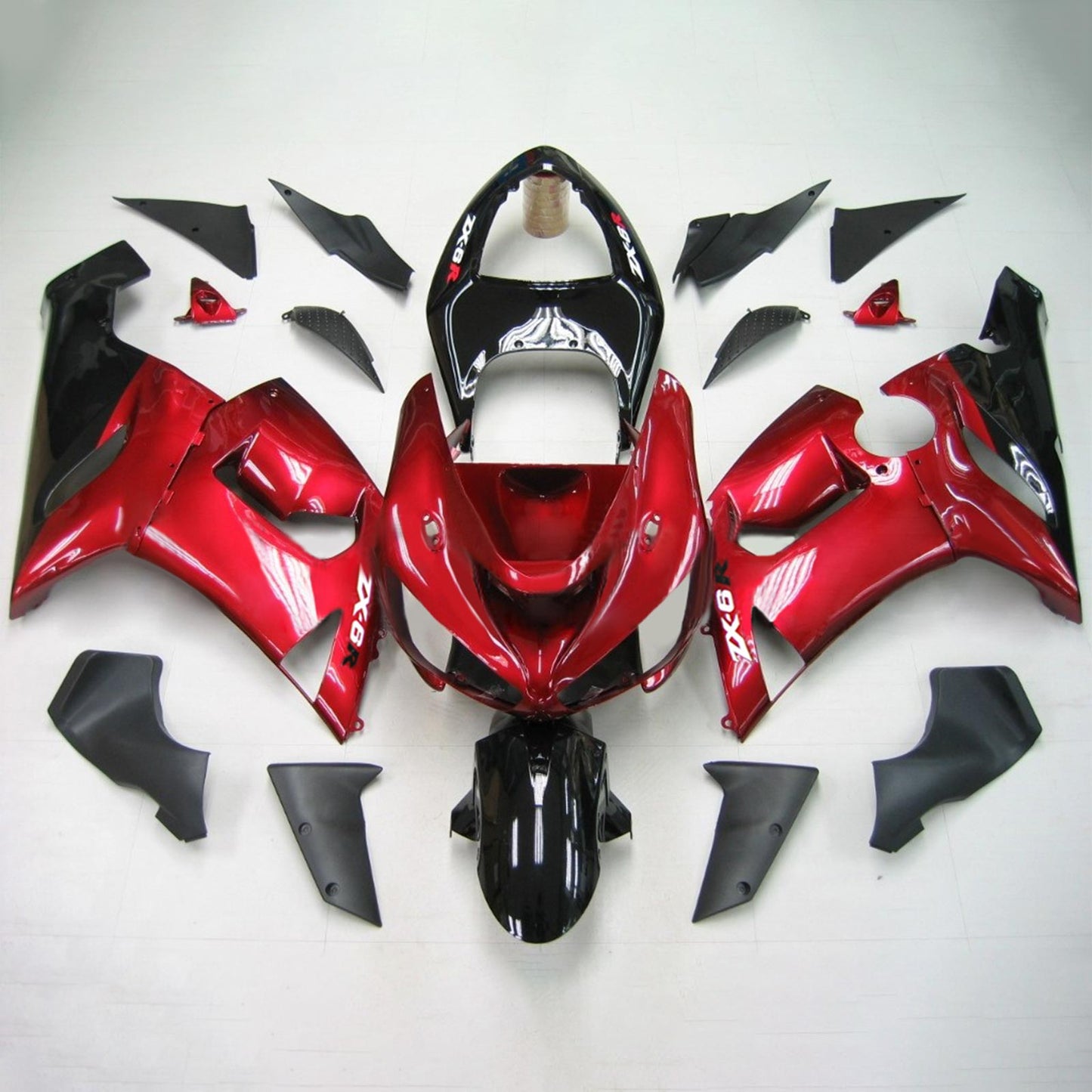 2005-2006 Kawasaki ZX6R 636 Amotopart Injection Fairing Kit Bodywork Plastic ABS #113