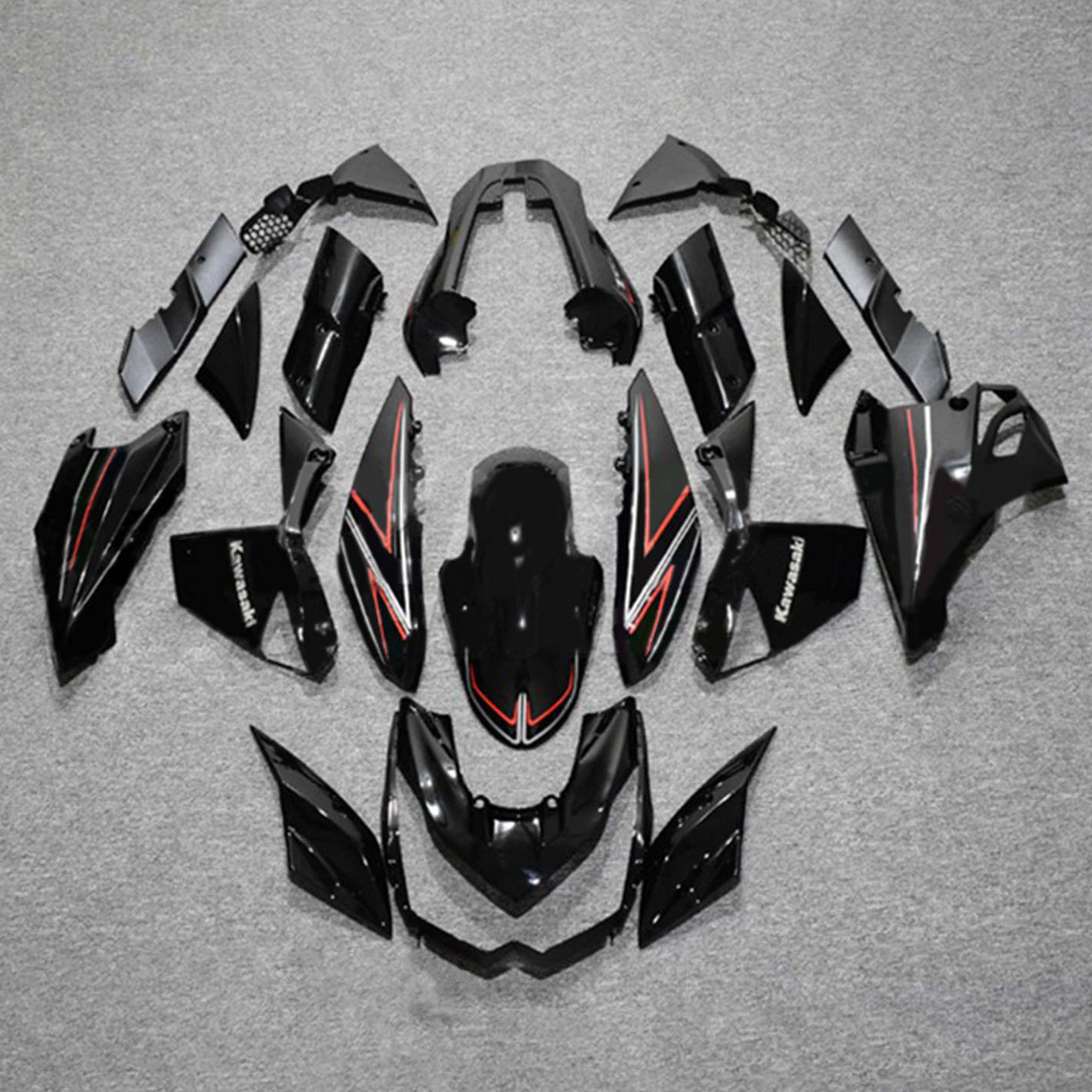 2010-2013 Kawasaki Z1000 Injection Fairing Kit Bodywork Plastic ABS#105