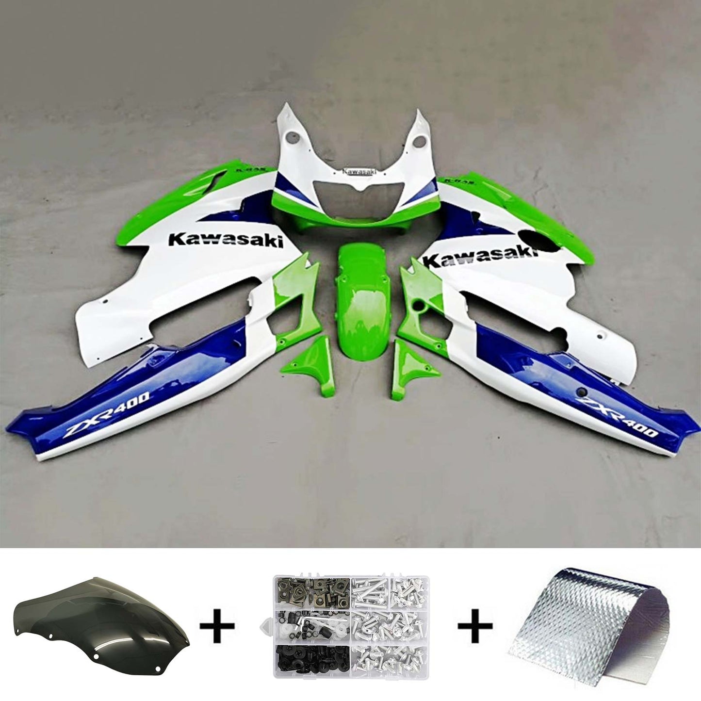 1992-1996 Kawasaki ZXR400 Injection Fairing Kit Bodywork Plastic ABS#107