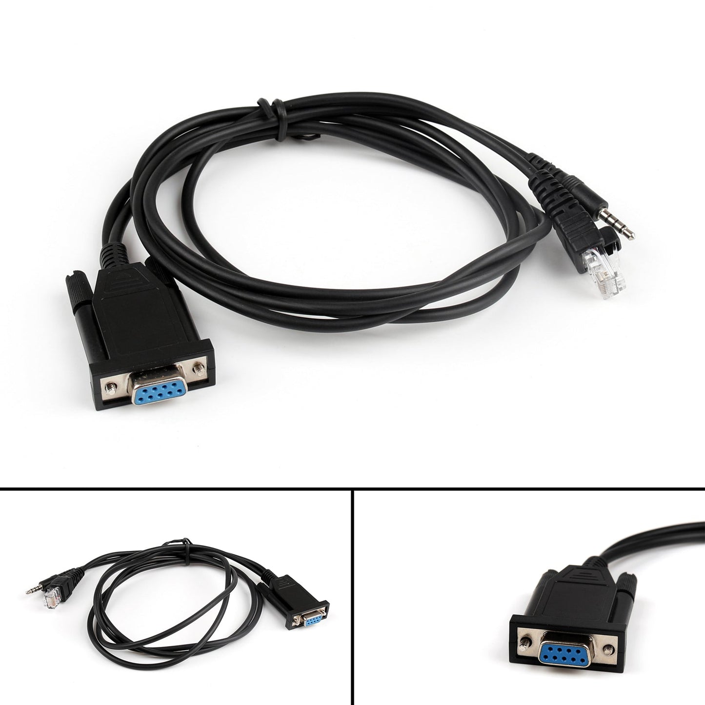 1Pc 2 in 1 Programming Cable For Yaesu/Vertex VX-2000 VX-2100/2200/VX-300 VX-400