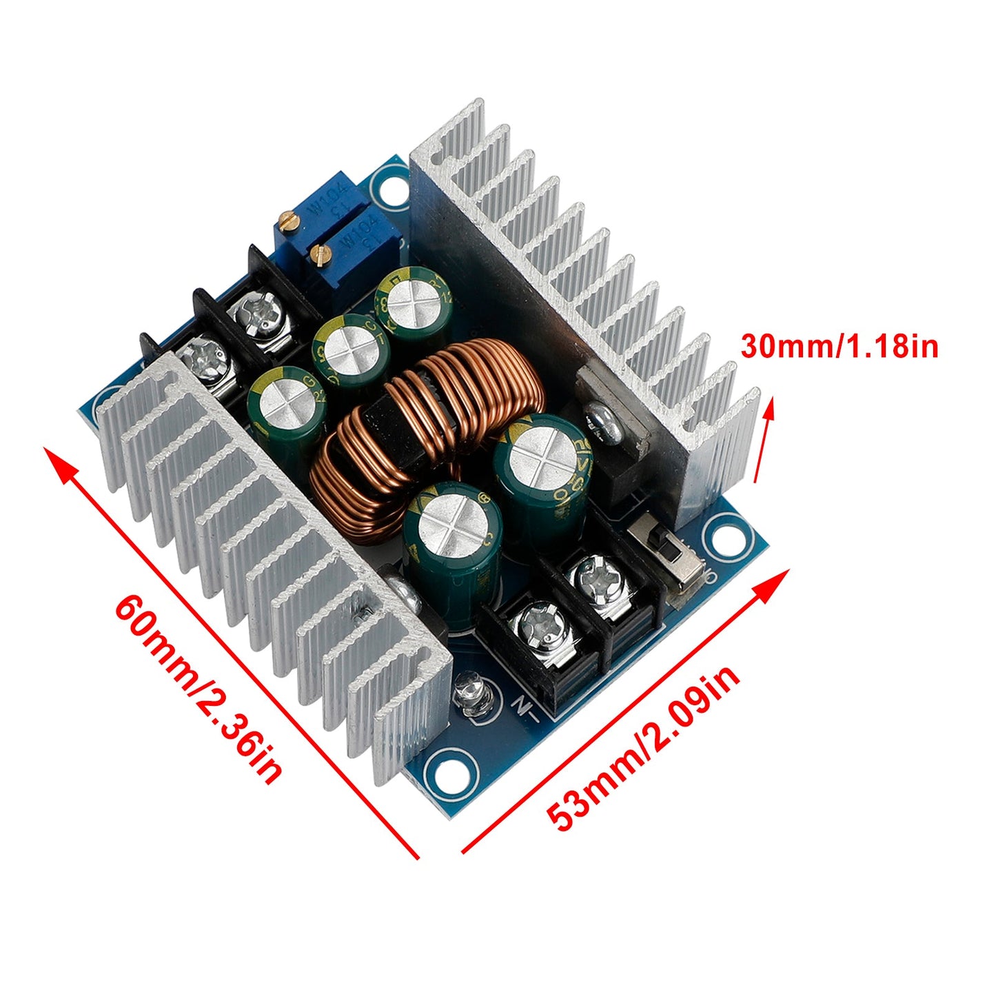 DC-DC Converter 20A 300W Step Down Buck-Boost Power Adjustable Charger Board
