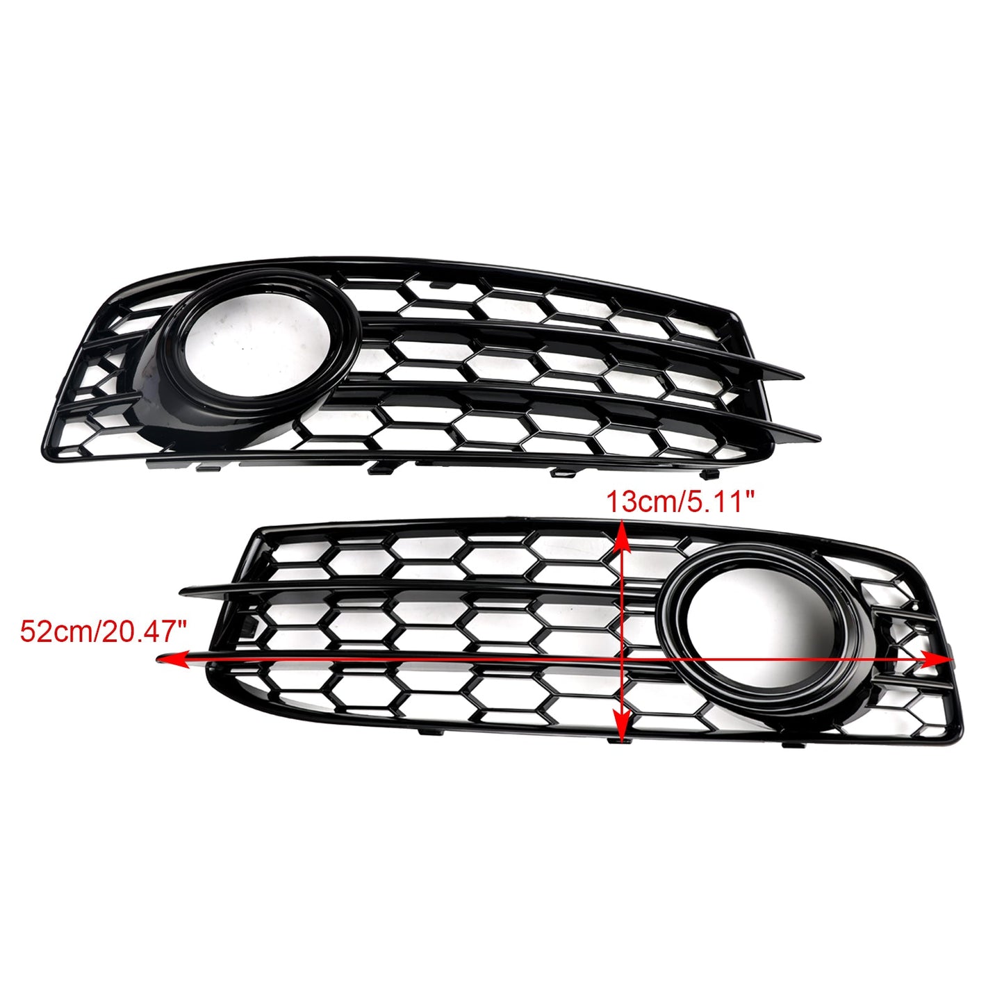 2009-2012 Audi A3 8P S-Line Honeycomb Front Bumper Fog Light Grill Cover