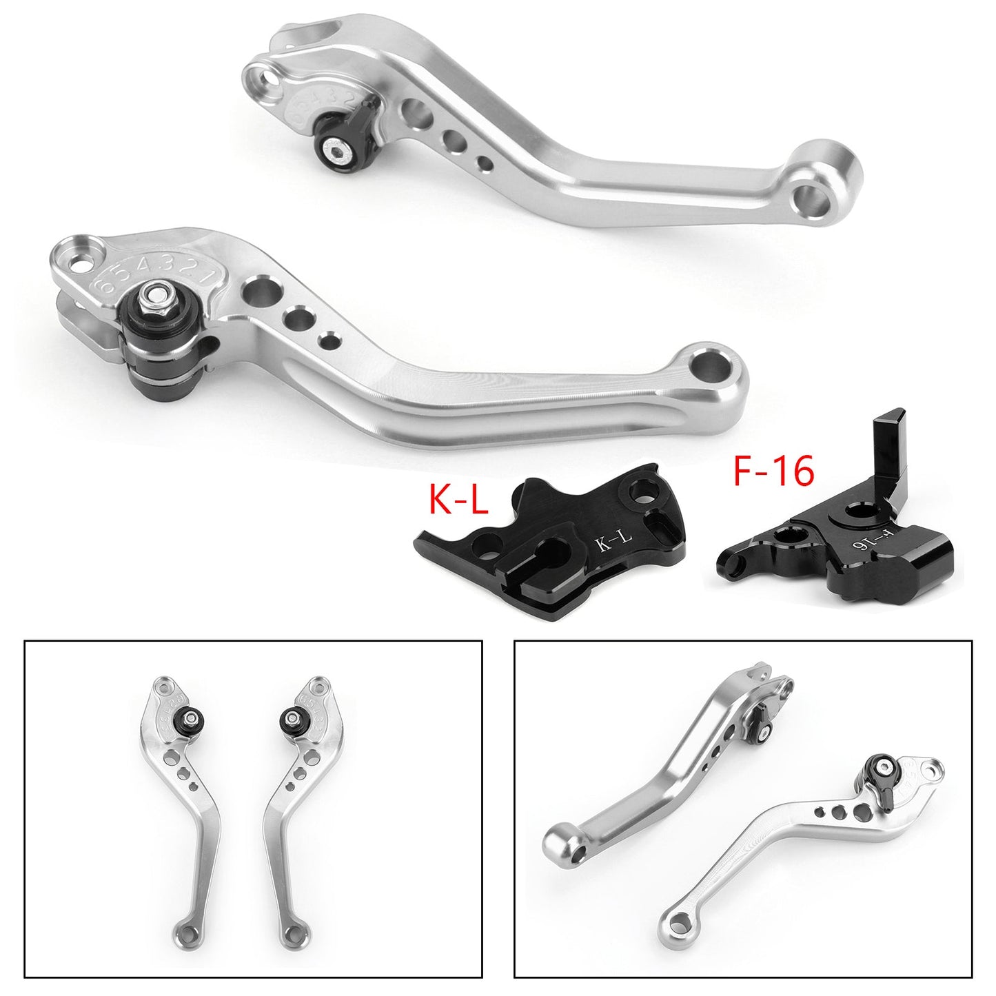 Short Clutch Brake Lever For KTM 390 2019 Silver Generic