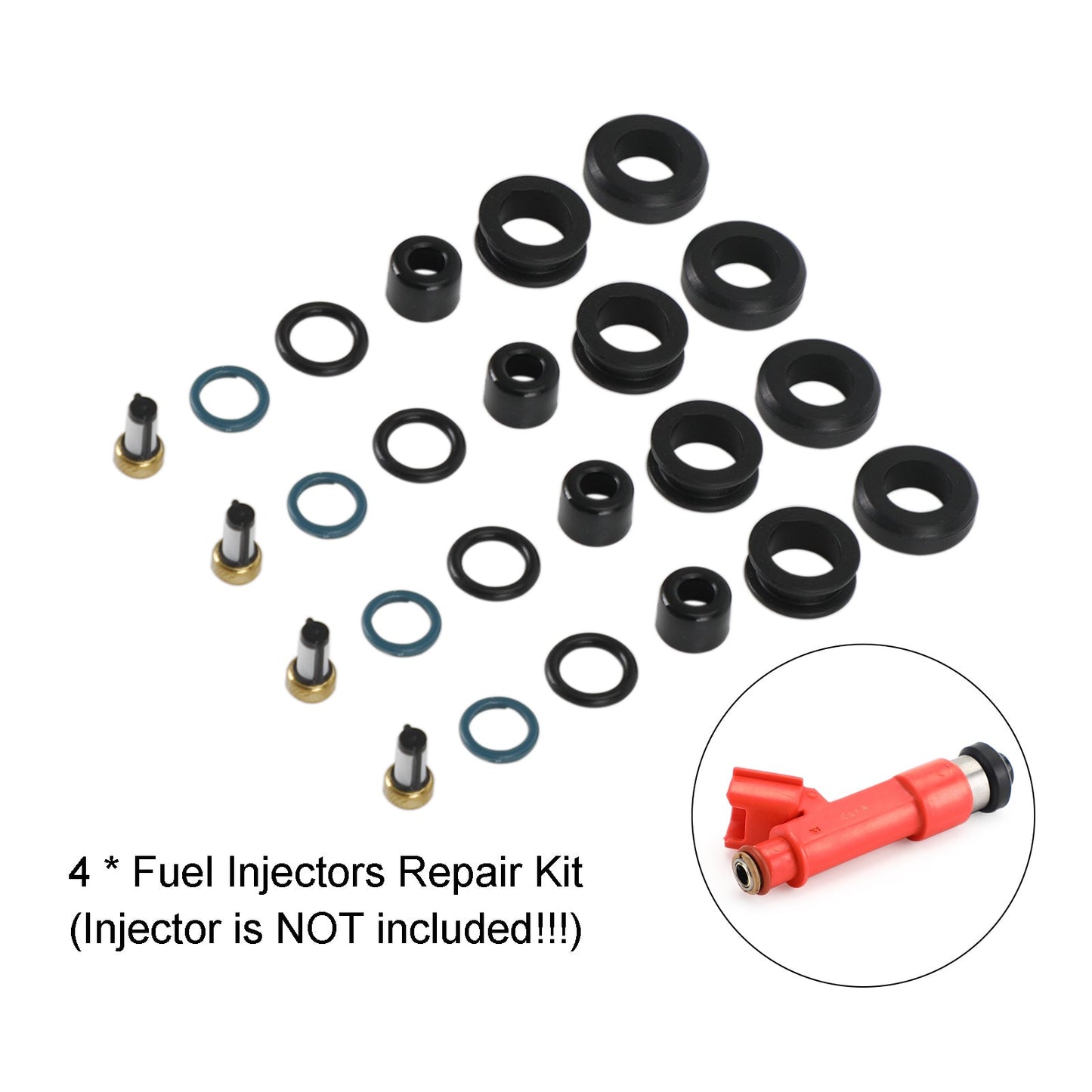 4PCS Fuel Injectors Repair Seal Kit 1001-87F90 fit Toyota Corolla 1.8L fit Lotus