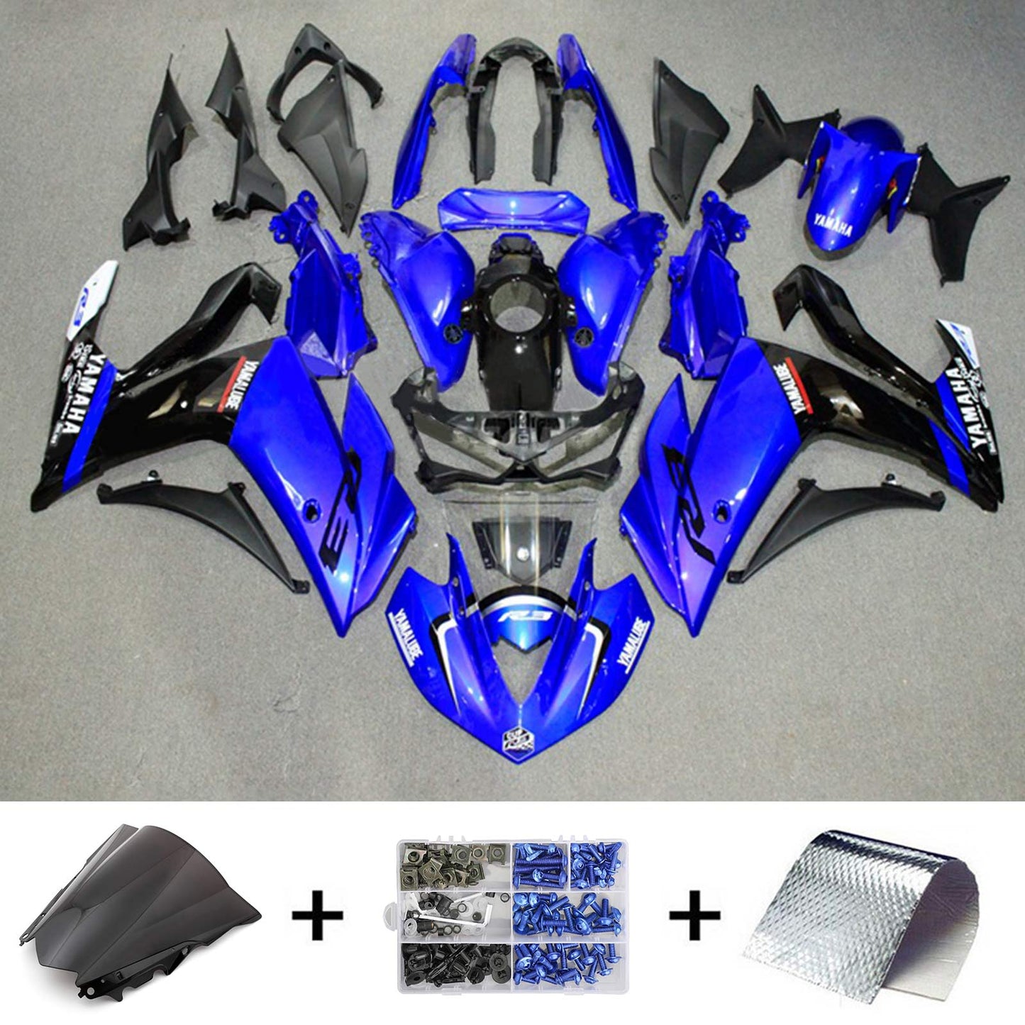 14-18 Yamaha YZF-R3 15-17 R25 Amotopart Injection Fairing Kit Bodywork ABS #102