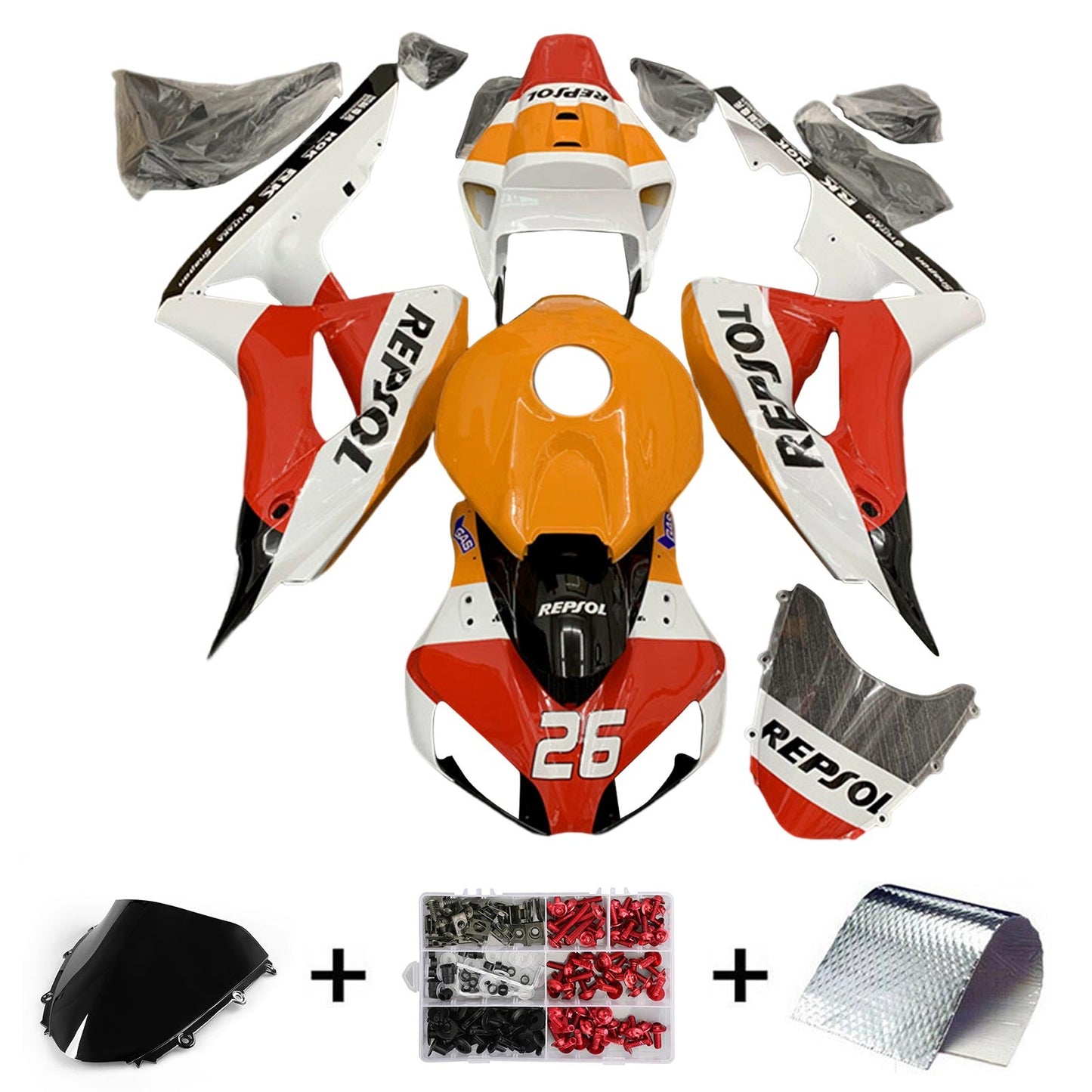 2006-2007 Honda CBR1000RR Fairing Kit Bodywork Plastic ABS