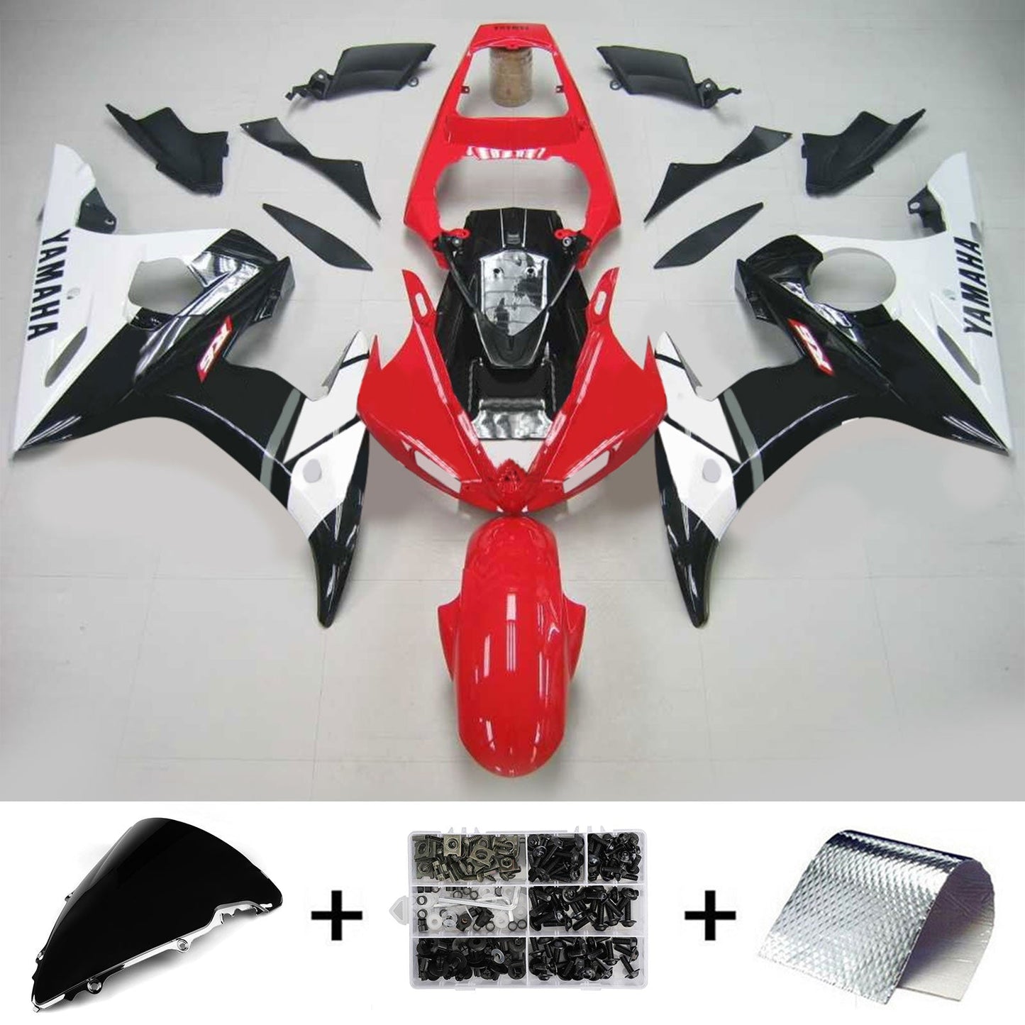 2003-2004 Yamaha YZF 600 R6 2006-2009 R6S Amotopart Injection Fairing Kit Bodywork Plastic ABS #122