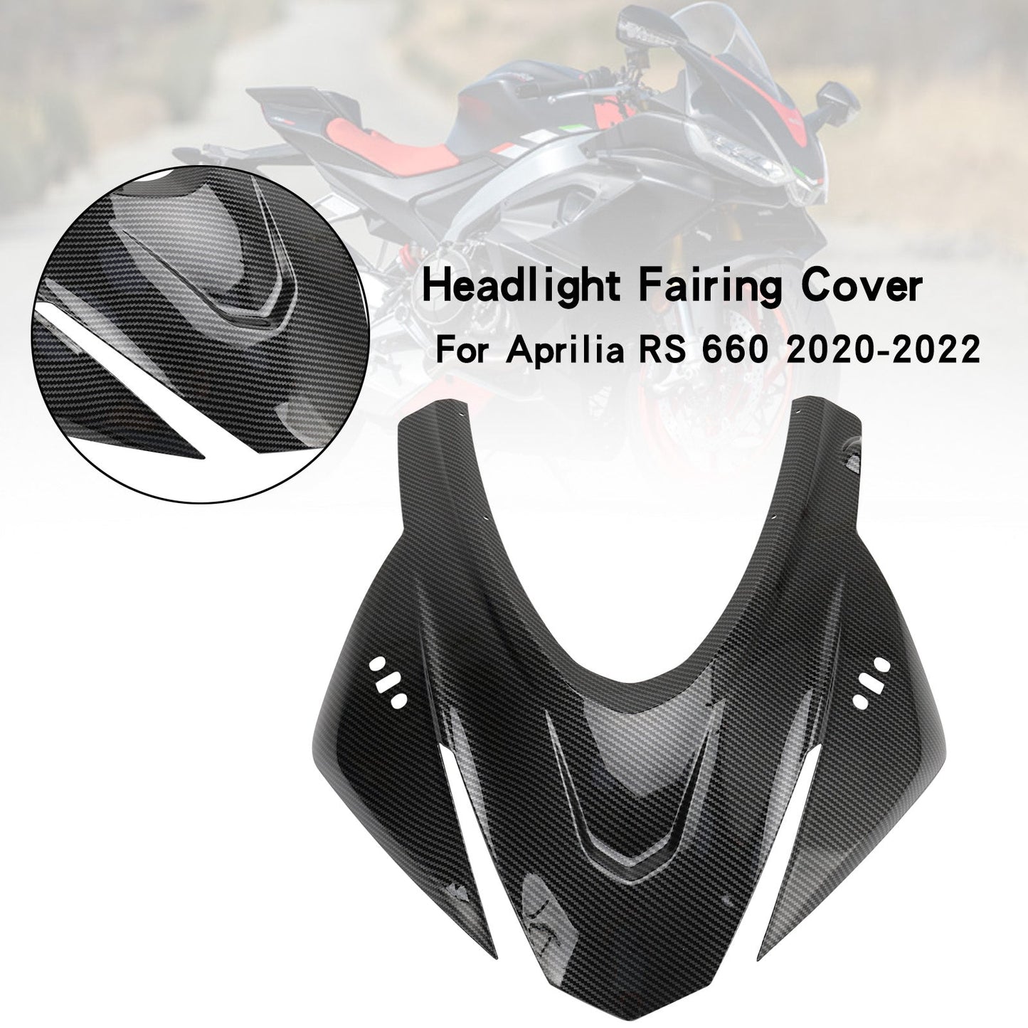 Aprilia RS 660 2020-2022 Carbon Front Headlight Hood Nose Fairing Cover