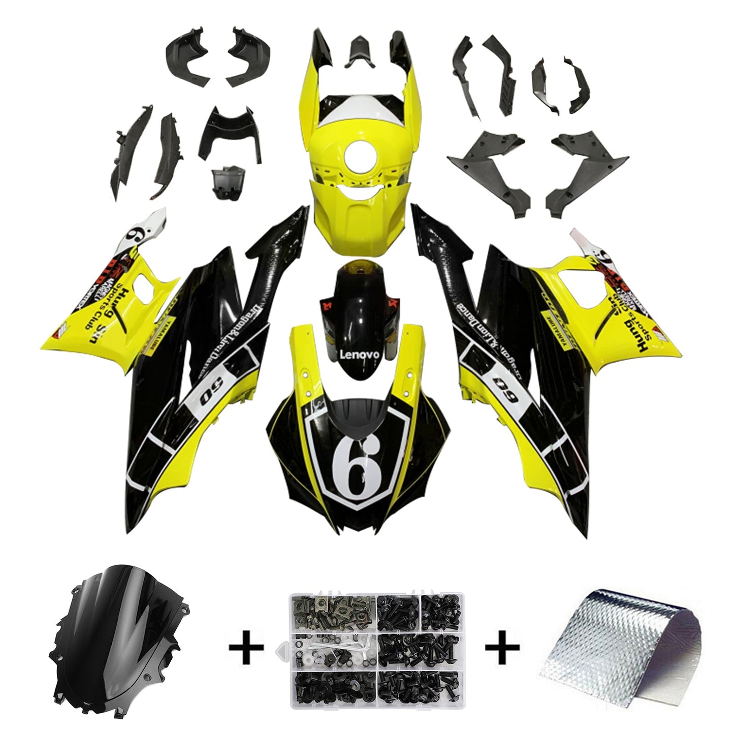 2019-2021 Yamaha YZF-R3 R25 Fairing Kit Bodywork Plastic ABS