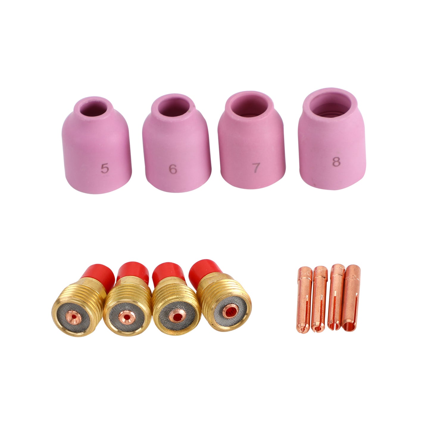 Tig Welding Gas Lens Kit For 9 And 20 Torches With Collets 12Pcs