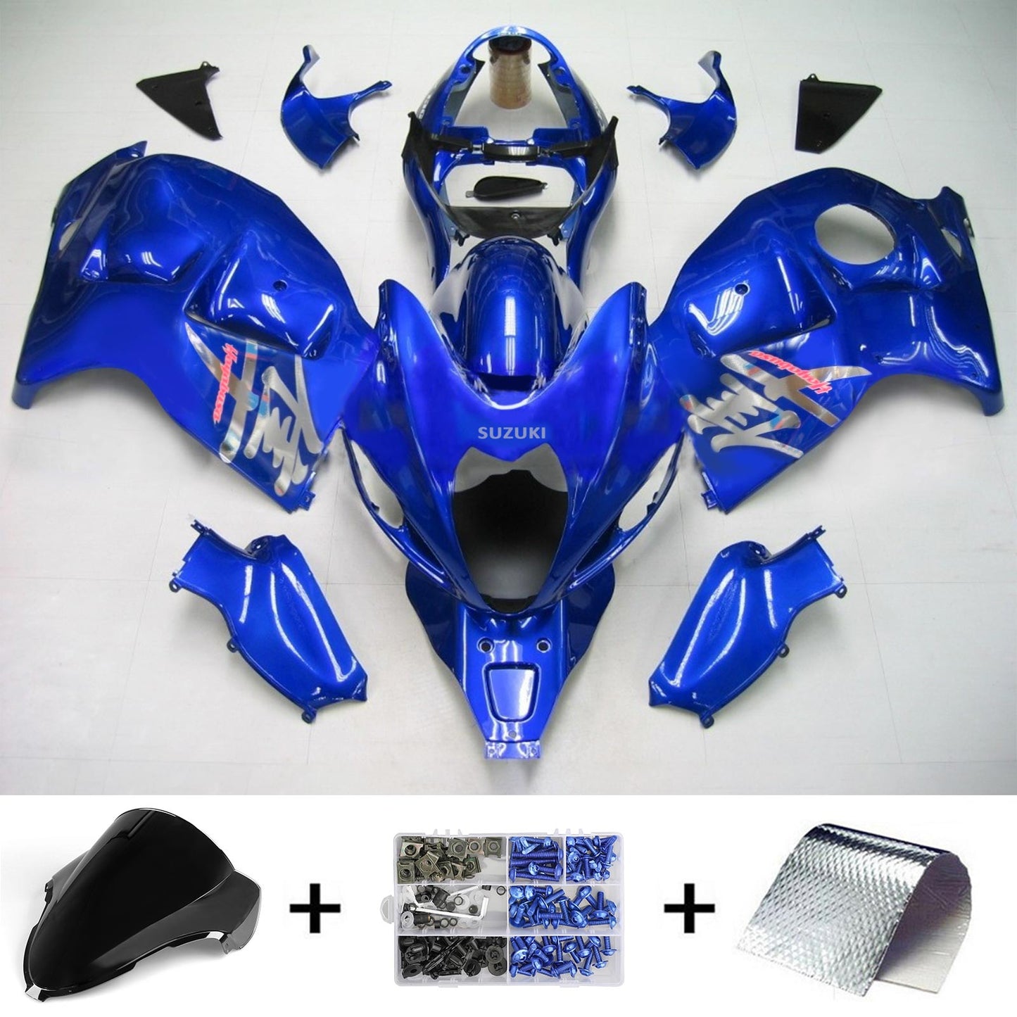 1999-2007 Suzuki Hayabusa GSX1300 Amotopart Injection Fairing Kit Bodywork Plastic ABS #107