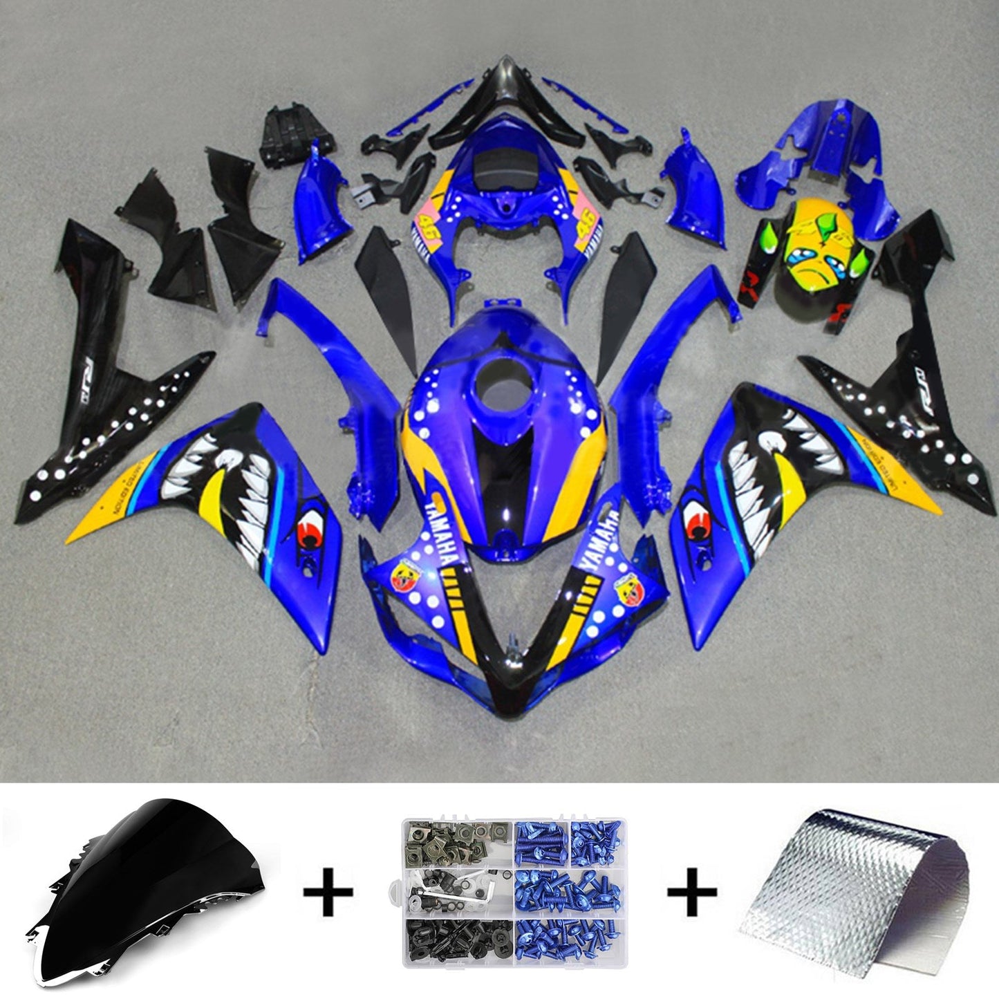 2007-2008 Yamaha YZF 1000 R1 Fairing Kit Bodywork Plastic ABS