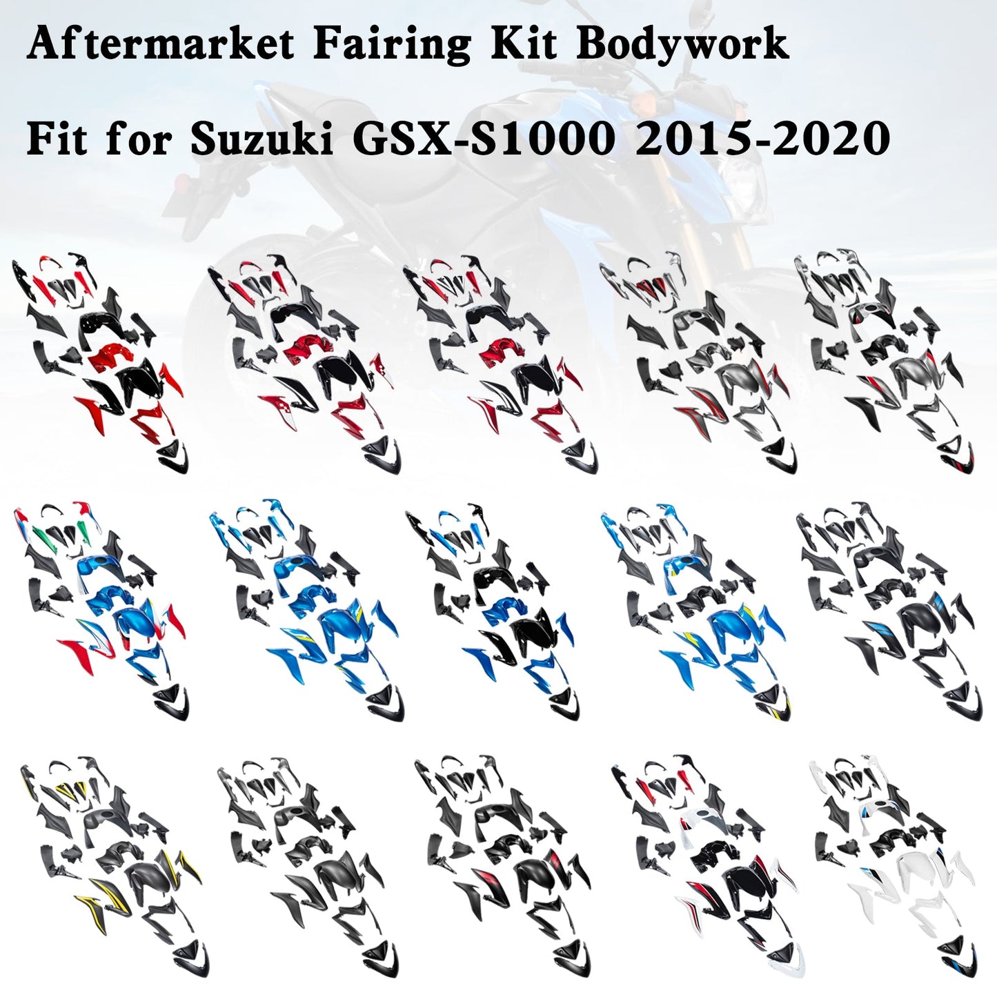 2015-2020 Suzuki GSX-S 1000 Plastic Bodywork Fairing Kit