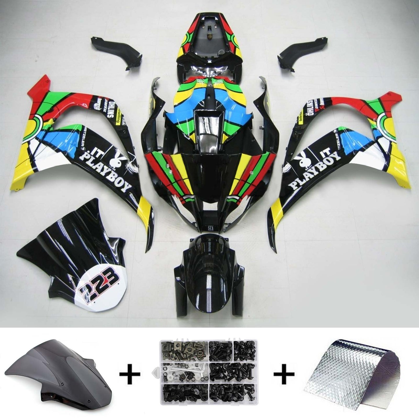 2011-2015 Kawasaki ZX10R Amotopart Injection Fairing Kit Bodywork Plastic ABS #117