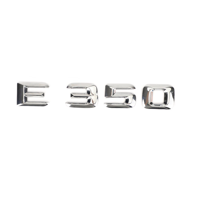 Rear Trunk Emblem Badge Nameplate Decal Letters Numbers Fit Mercedes E350 Chrome