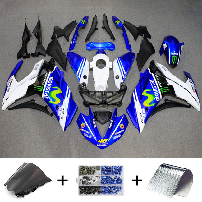 2014-2018 Yamaha YZF-R3 2015-2017 R25 Amotopart Injection Fairing Kit Bodywork ABS #107