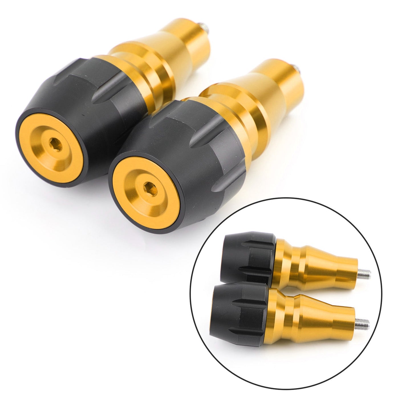 CNC Aluminum Alloy Motorcycle Frame Sliders Crash Pads Protectors Spools BLK