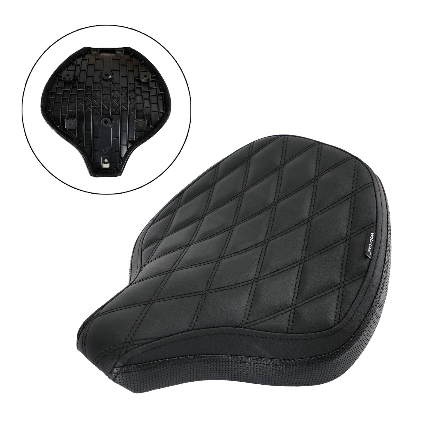 Front Driver Seat Raider Cushion Pu Diamond Black For Tr Bobber 17-22 2020 2021