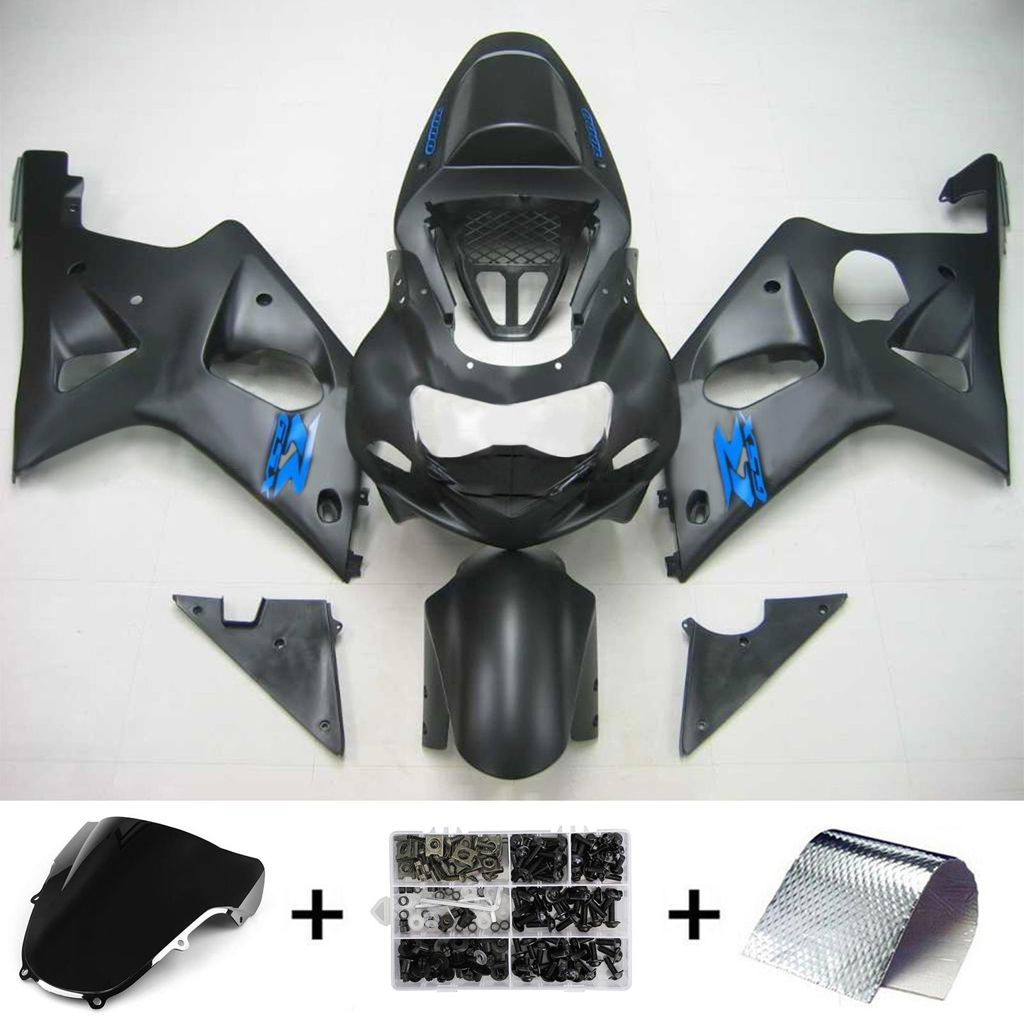 2000-2002 Suzuki GSXR1000 K1 K2 Amotopart Injection Fairing Kit Bodywork Plastic ABS #112